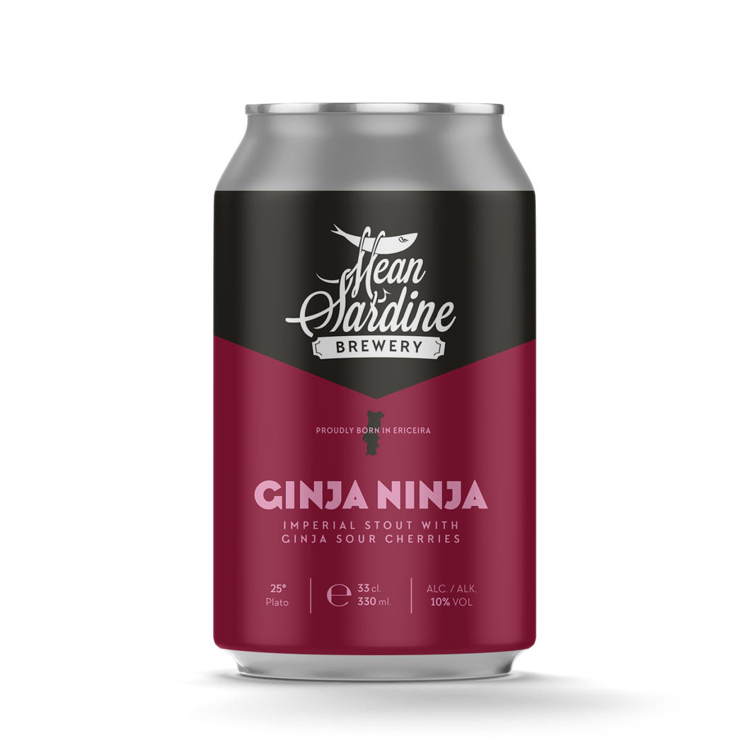Mean Sardine Ginja Ninja Imperial Stout com Ginjinha e Cerejas (sour cherries)